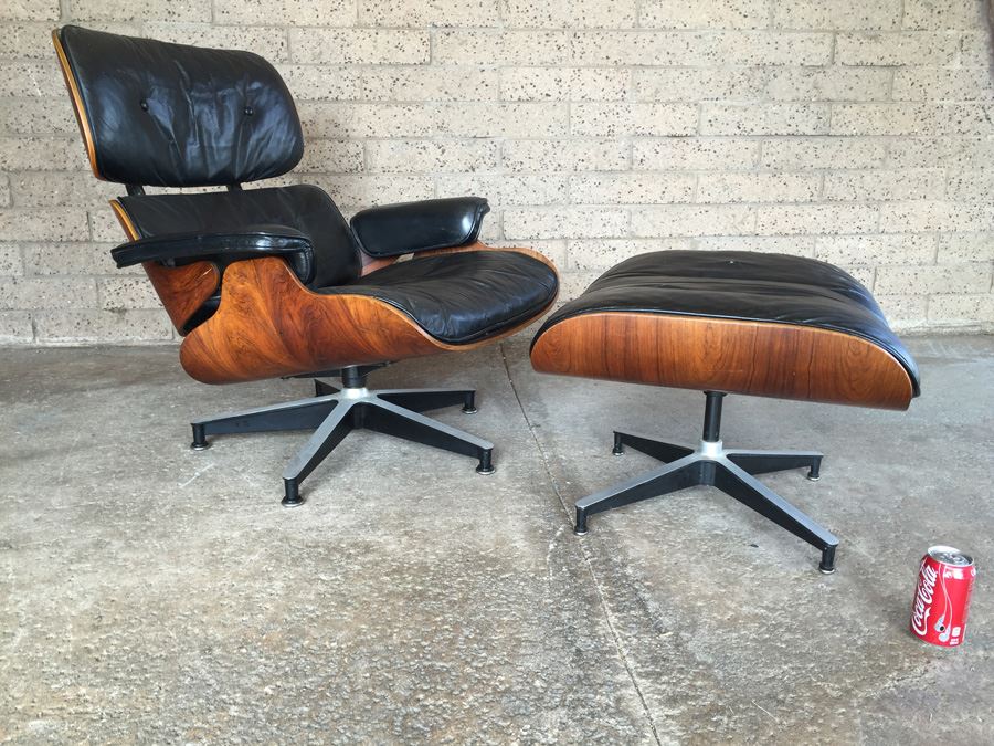 Vintage Rosewood Lounge Chair And Ottoman By Charles Eames (Herman Miller) [Photo 4]
