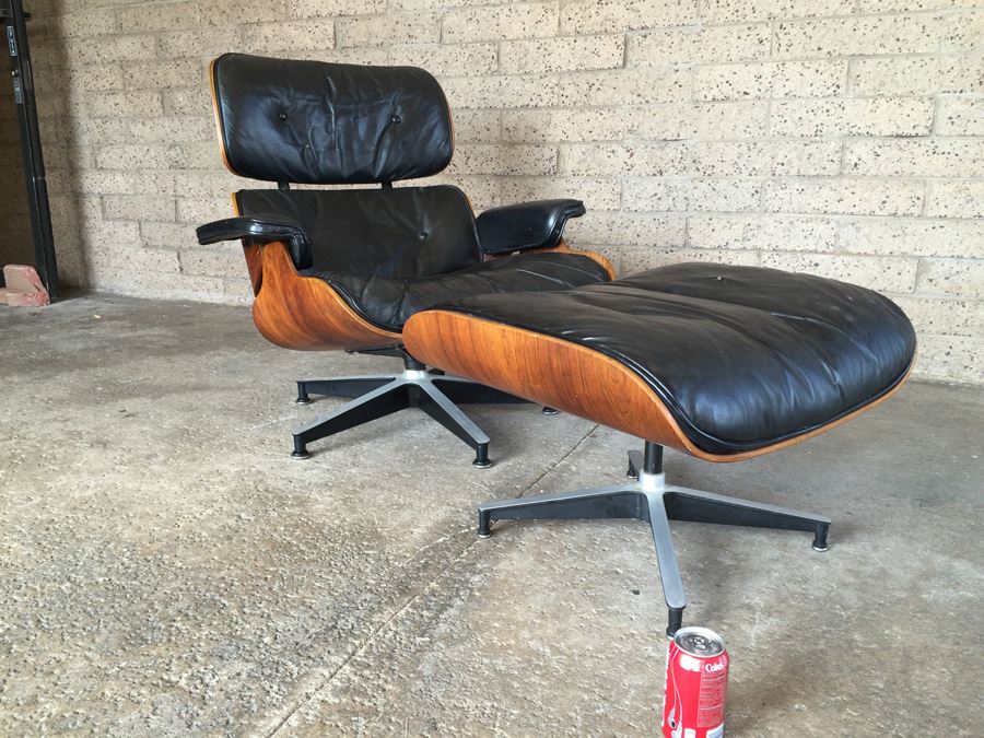 Vintage Rosewood Lounge Chair And Ottoman By Charles Eames (Herman Miller) [Photo 6]