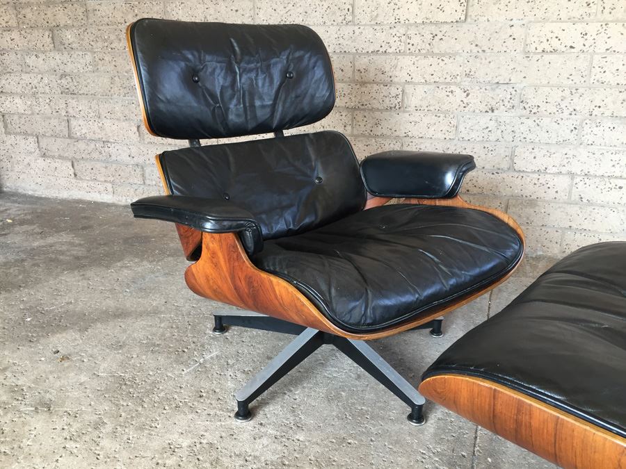 Vintage Rosewood Lounge Chair And Ottoman By Charles Eames (Herman Miller) [Photo 8]