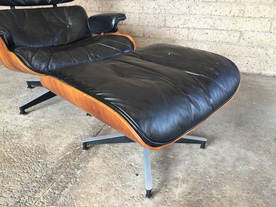 Vintage Rosewood Lounge Chair And Ottoman By Charles Eames (Herman Miller) [Photo 7]