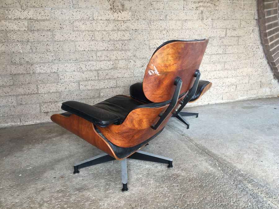 Vintage Rosewood Lounge Chair And Ottoman By Charles Eames (Herman Miller)