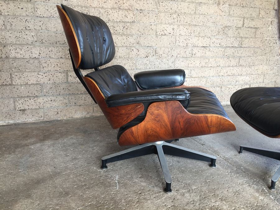 Vintage Rosewood Lounge Chair And Ottoman By Charles Eames (Herman Miller) [Photo 9]