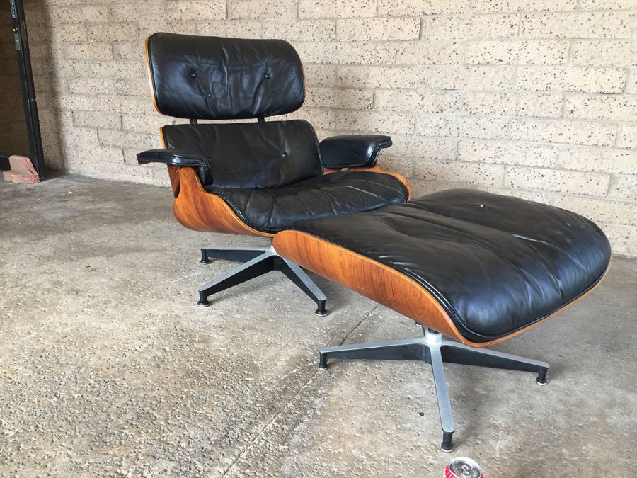Vintage Rosewood Lounge Chair And Ottoman By Charles Eames (Herman Miller) [Photo 5]