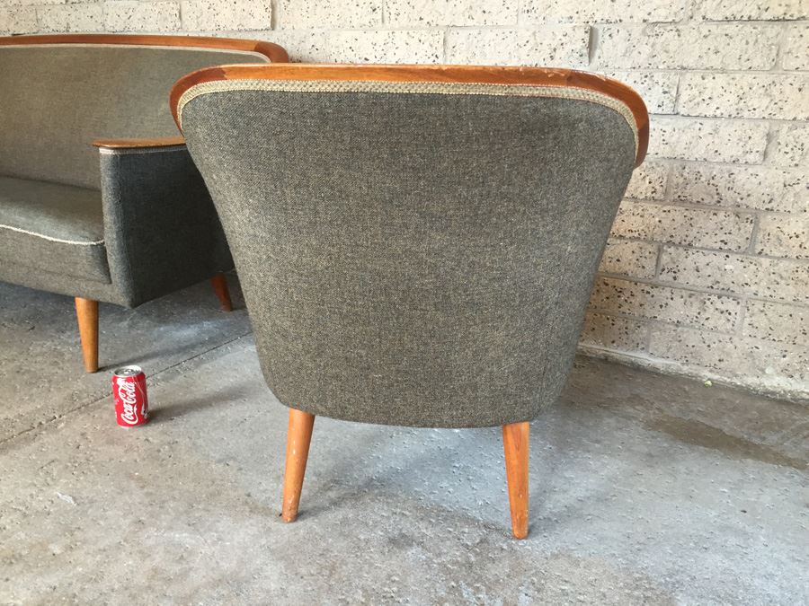 Elegant Scandinavian Modern Sofa And Chair Set By Vatne Mobler Retailed By Georg Jensen New York City [Photo 8]