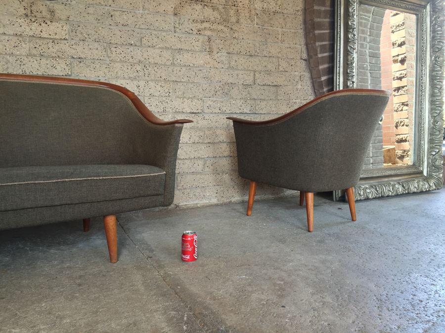 Elegant Scandinavian Modern Sofa And Chair Set By Vatne Mobler Retailed By Georg Jensen New York City [Photo 16]