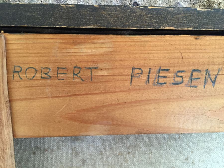 Original Large Oil Painting By Robert Piesen Titled GEHINNOM 1962 [Photo 9]