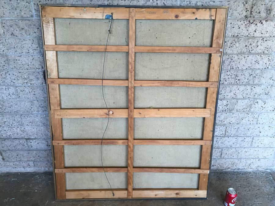 Original Large Oil Painting By Robert Piesen Titled GEHINNOM 1962 [Photo 8]