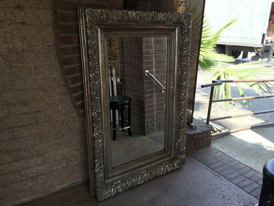 Very Large Ornate Wall Beveled Glass Mirror [Photo 4]