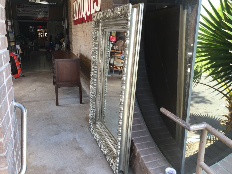 Very Large Ornate Wall Beveled Glass Mirror [Photo 2]