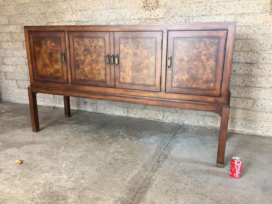 Elegant Wooden Credenza Buffet With Brass Accents By Fine Furniture Design [Photo 4]