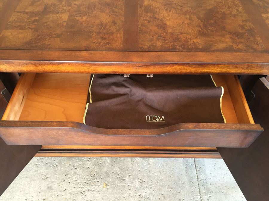 Elegant Wooden Credenza Buffet With Brass Accents By Fine Furniture Design [Photo 10]