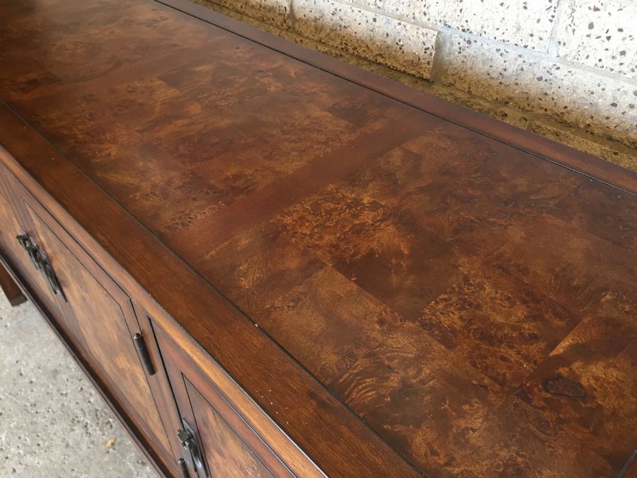 Elegant Wooden Credenza Buffet With Brass Accents By Fine Furniture Design [Photo 8]