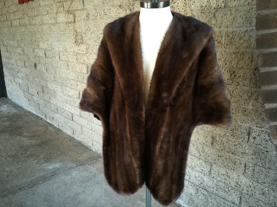 Dark Brown Fur Marston's San Diego Shawl [Photo 1]