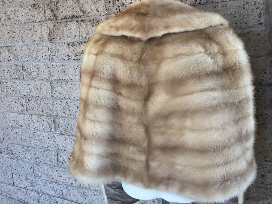 Light Color Fur Shawl [Photo 2]