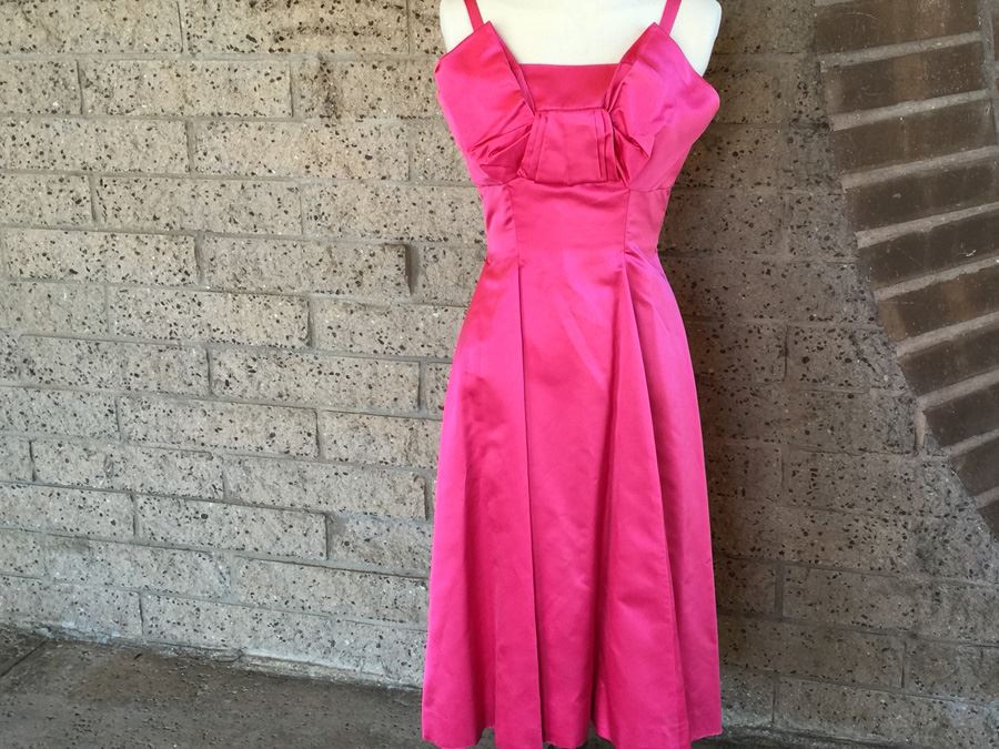 Fuchsia Vintage Bowtie Detail Suzy Perette New York Dress [Photo 1]
