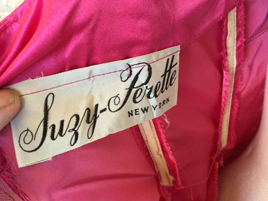 Fuchsia Vintage Bowtie Detail Suzy Perette New York Dress [Photo 4]