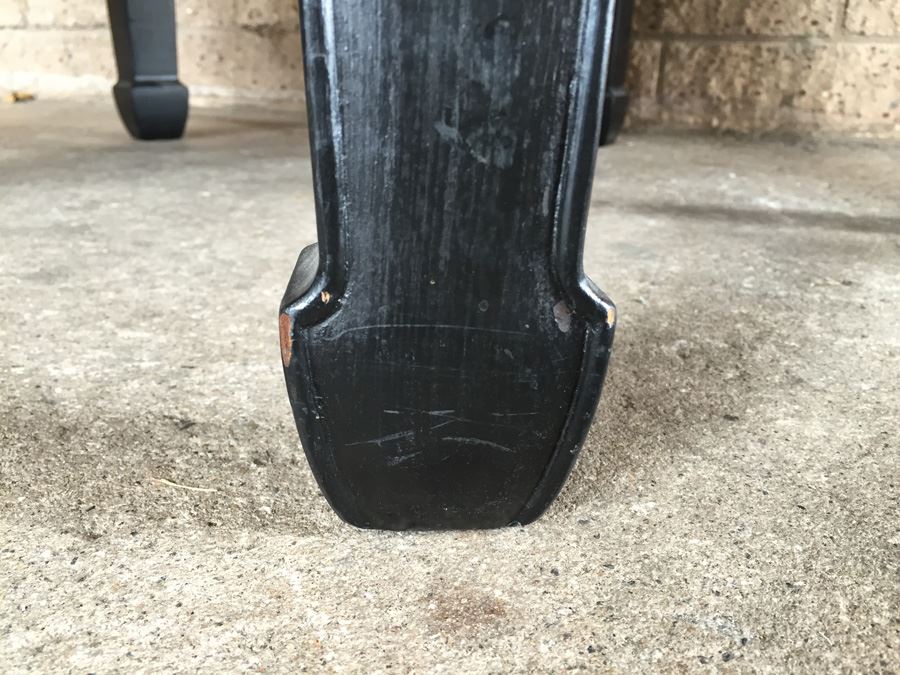 Cathay Arts Co Hong Kong Mid-Century Carved Round Black Coffee Table [Photo 6]