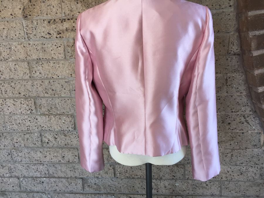 Tahari Luxe Pink Sateen Size 10 Dress Coat [Photo 5]