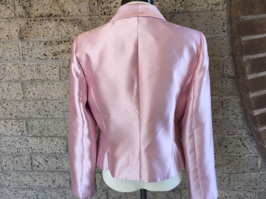 Tahari Luxe Pink Sateen Size 10 Dress Coat [Photo 2]