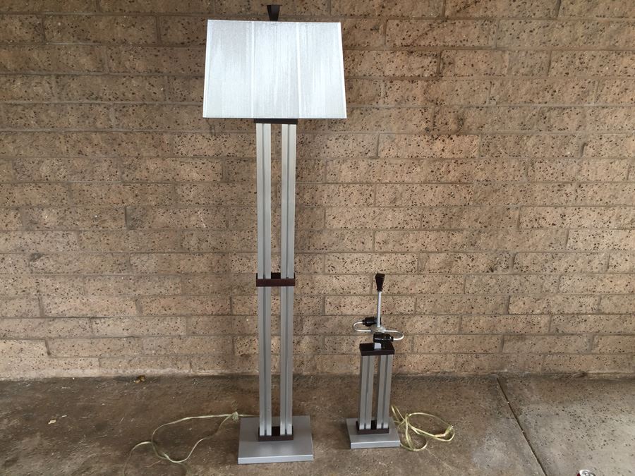 Modern Silver Floor And Table Lamp [Photo 2]