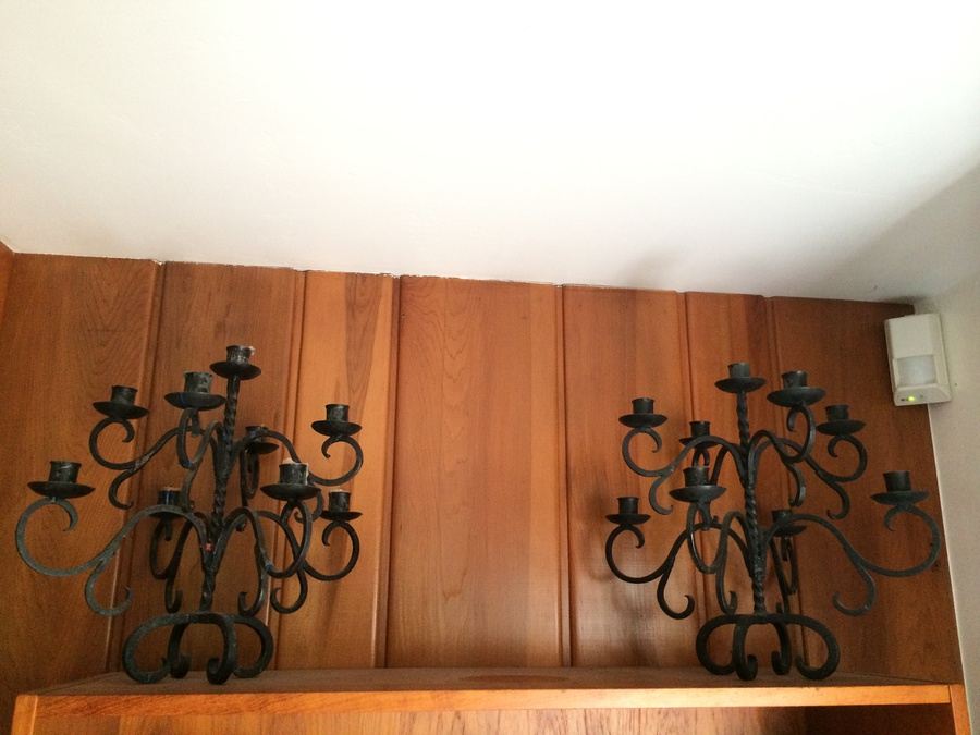Pair of Wrought Iron Candleabras [Photo 5]