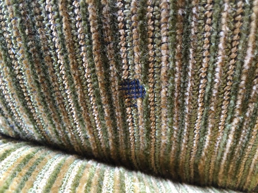 Vintage Green Pedestal Table With Four Upholstered Chairs On Casters [Photo 15]