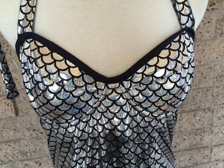 Silver Mermaid Style Costume Dress Full Length [Photo 2]