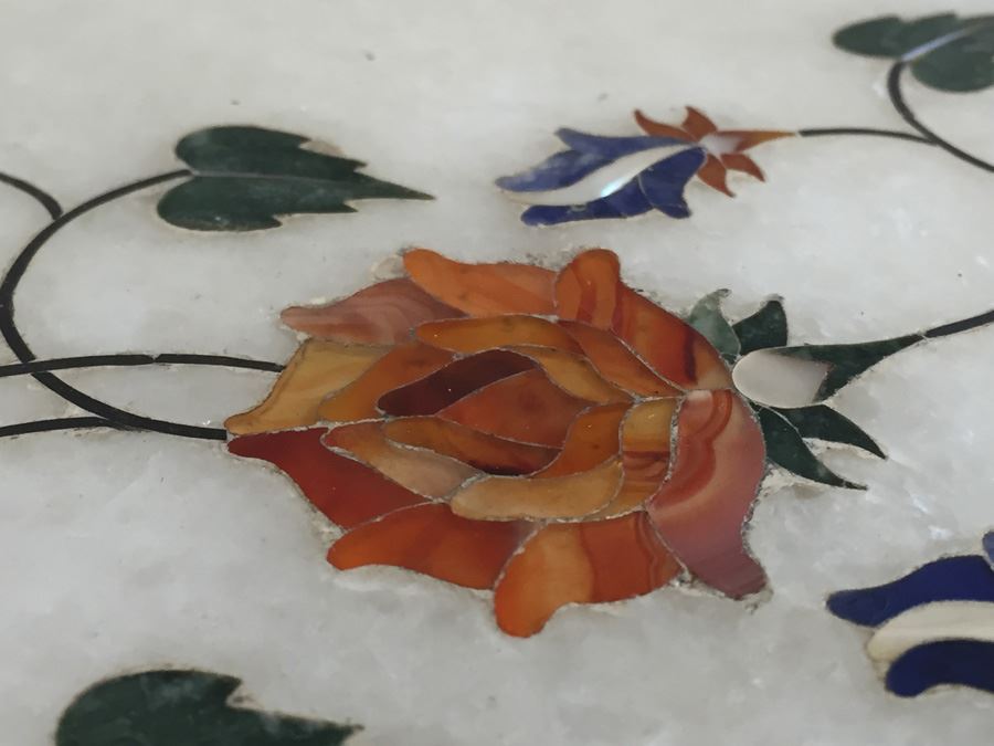 Beautiful Inlaid Marble Top From India [Photo 3]