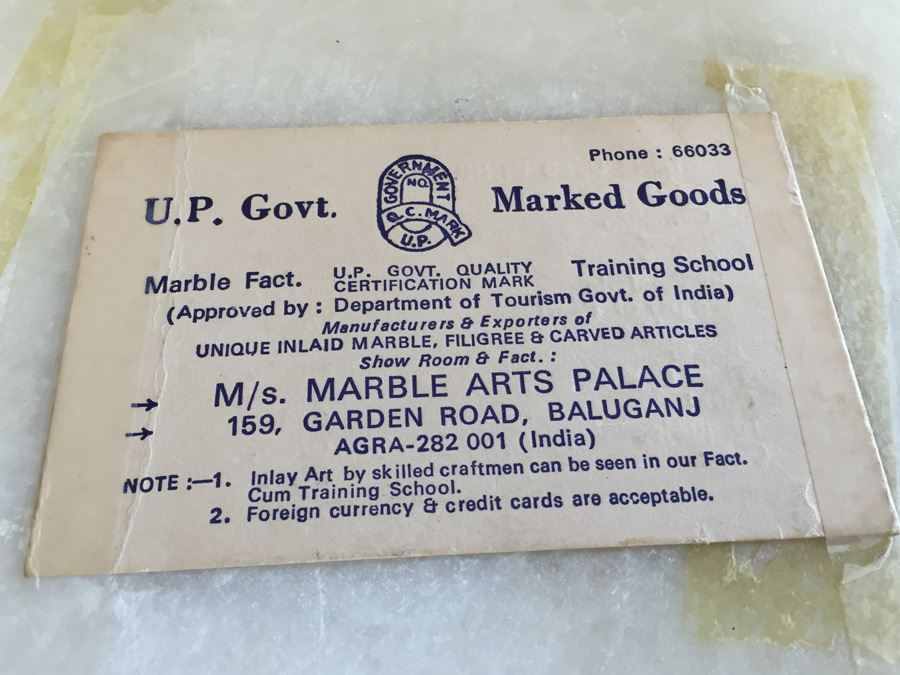 Beautiful Inlaid Marble Top From India [Photo 10]