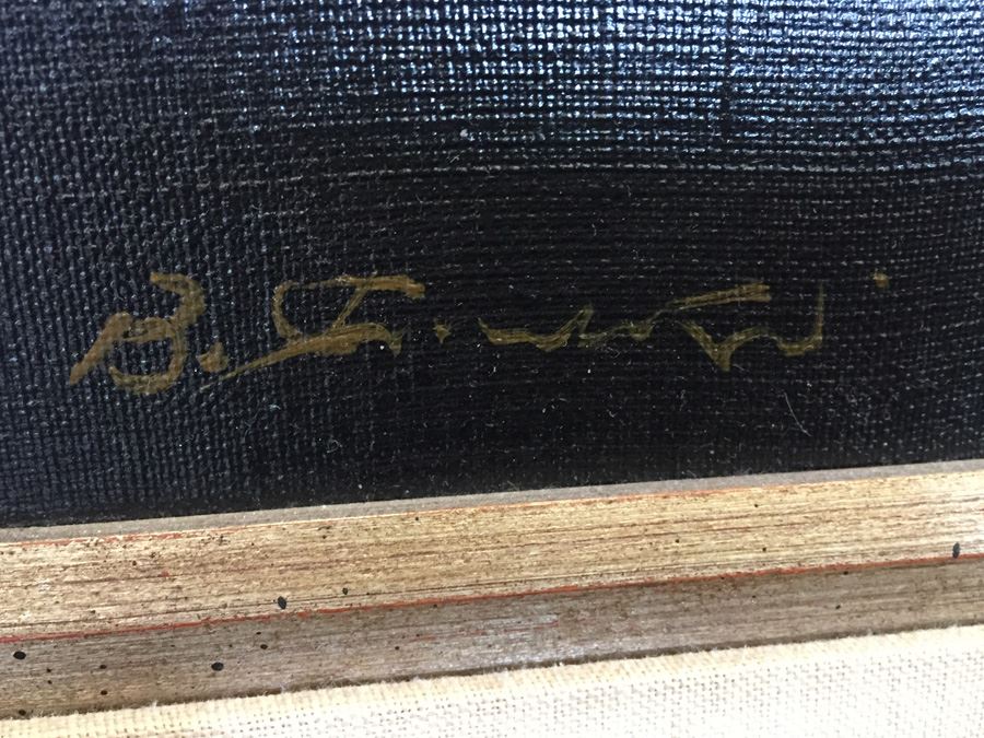 Original Oil Painting Of Mountain In The Mist By Mitsuzo Shimizu (1905 - 1986) [Photo 3]