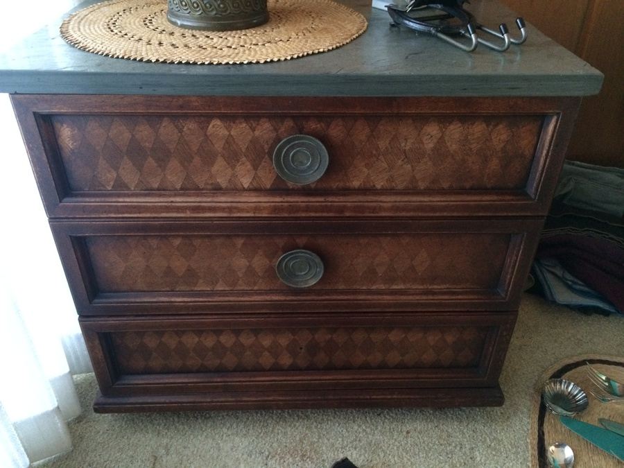 Granite Top End Table