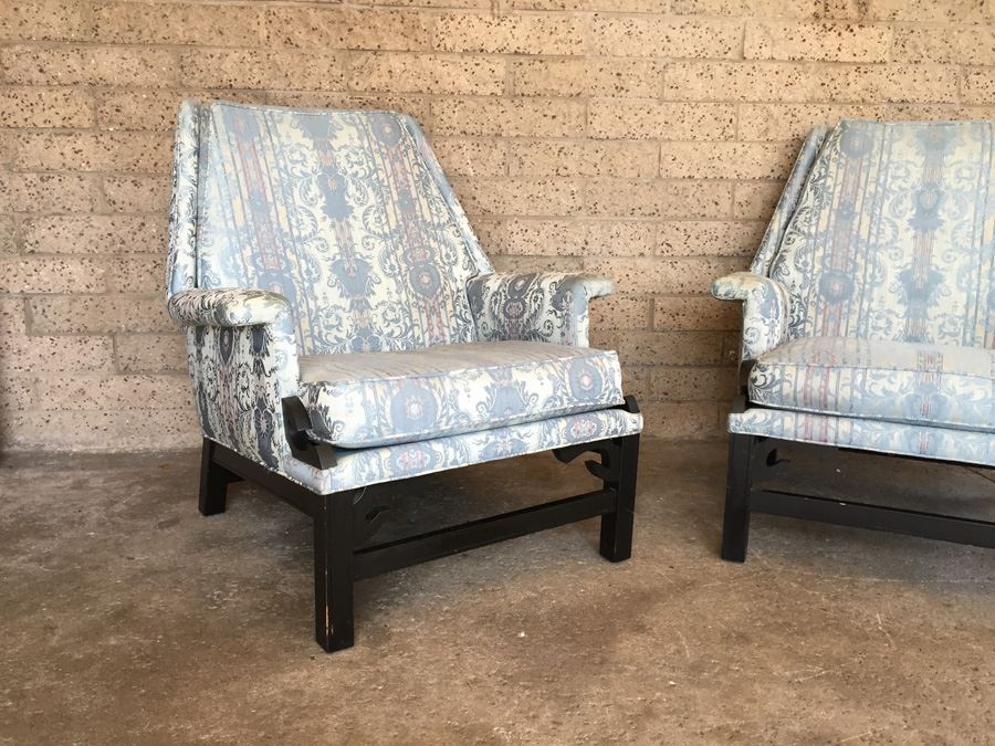 Pair Of Mid-Century Upholstered Chairs  [Photo 4]