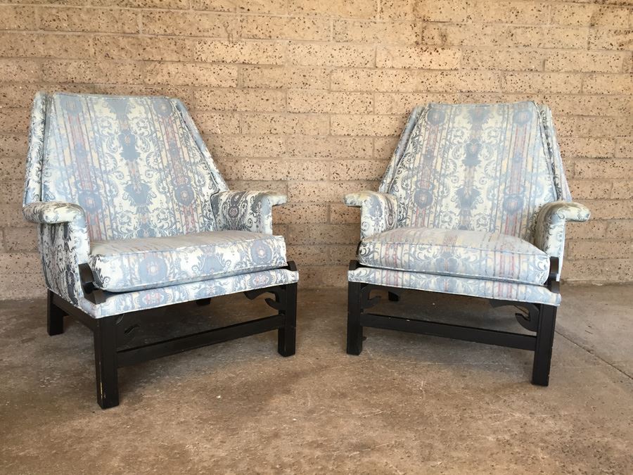 Pair Of Mid-Century Upholstered Chairs  [Photo 1]