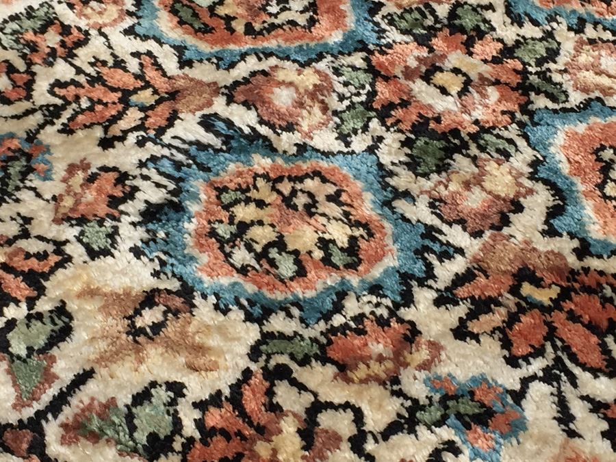 Stunning Hand Knotted Silk Rug Was Wall Mounted [Photo 9]