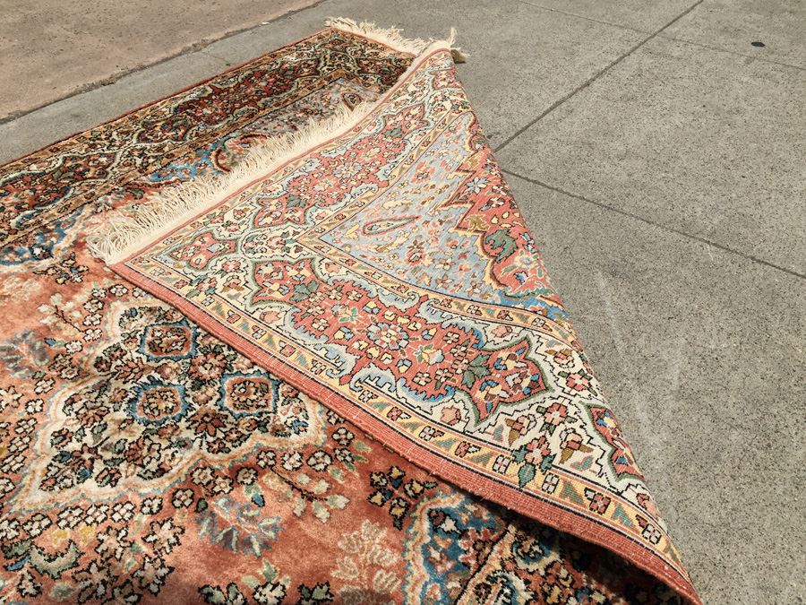 Stunning Hand Knotted Silk Rug Was Wall Mounted [Photo 3]