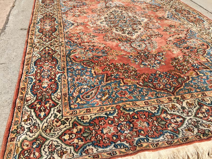 Stunning Hand Knotted Silk Rug Was Wall Mounted [Photo 6]