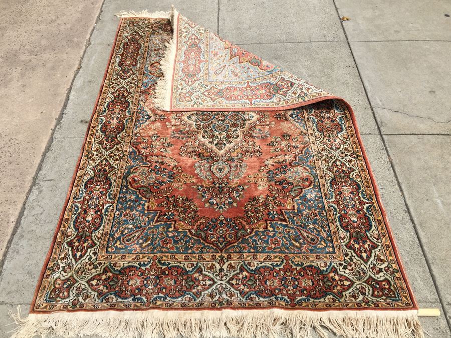 Stunning Hand Knotted Silk Rug Was Wall Mounted [Photo 12]