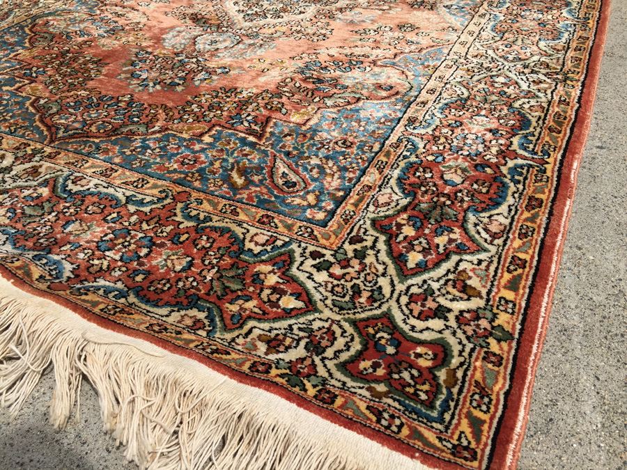 Stunning Hand Knotted Silk Rug Was Wall Mounted [Photo 7]