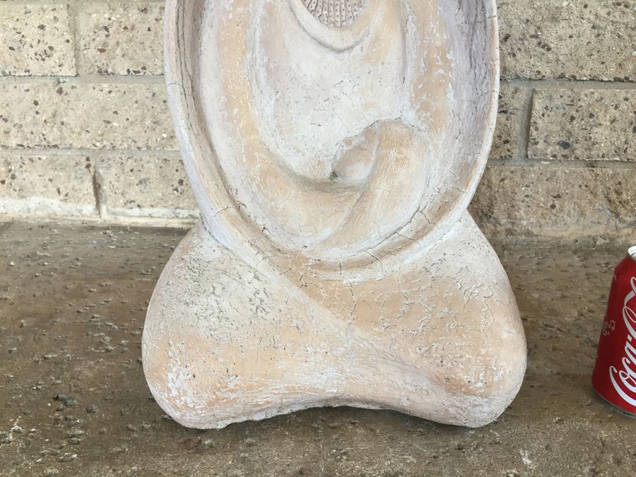 Large Signed Native American Garden Sculpture Signed On Lower Back But Signature Is Illegible [Photo 9]