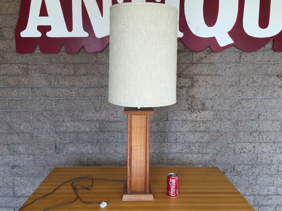 Mid-Century Wooden Table Lamp [Photo 1]