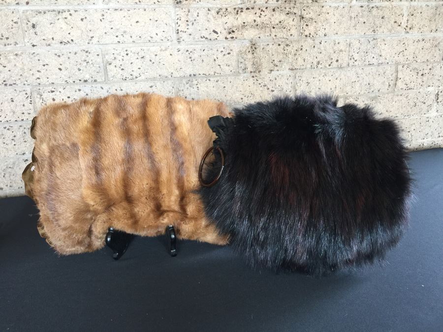 Pair Of Fur Hand Muffs