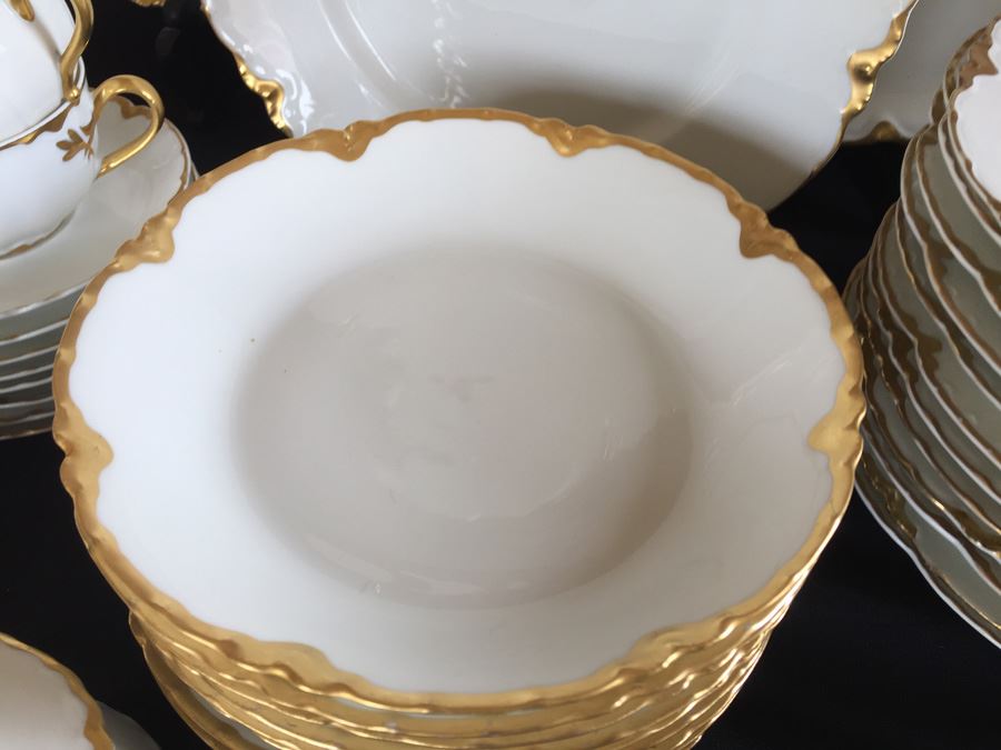 Elegant Haviland France Limoges Gold Rim China Set 74 Pieces [Photo 12]
