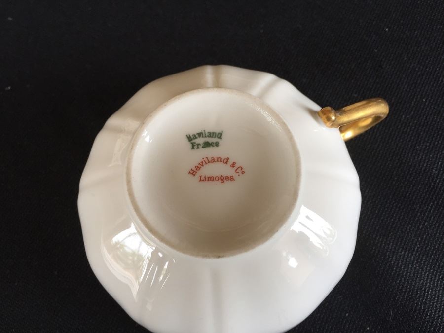 Elegant Haviland France Limoges Gold Rim China Set 74 Pieces