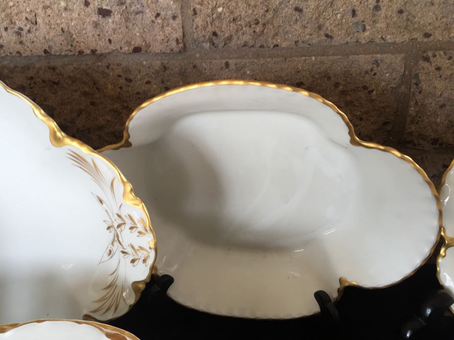 Elegant Haviland France Limoges Gold Rim China Set 74 Pieces [Photo 7]