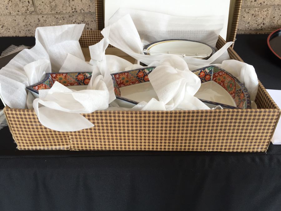 Japanese Divided Serving Dishes Platter With Original Box [Photo 11]