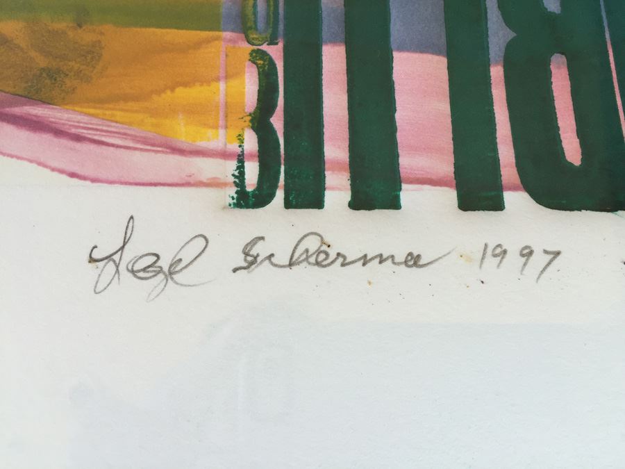 Monotype 'Color Ink And Type Study No 35' Hand Signed By Lloyd Schermer 1997 [Photo 3]