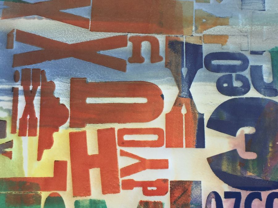 Monotype 'Color Ink And Type Study No 35' Hand Signed By Lloyd Schermer 1997 [Photo 8]