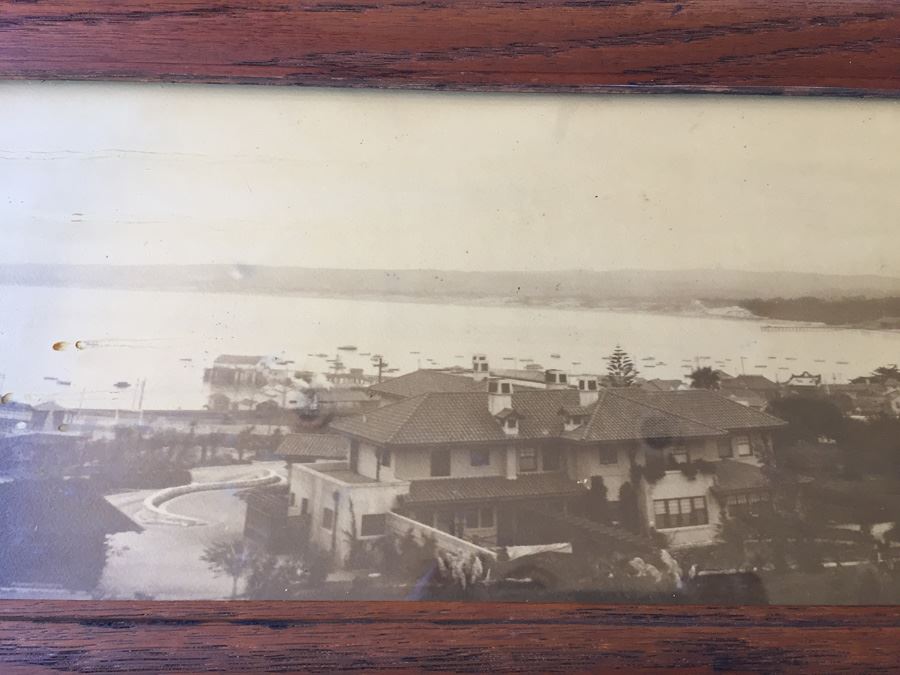 Vintage Framed Panoramic Photo Of Monterey's Protected Harbor Sepia Tone [Photo 2]