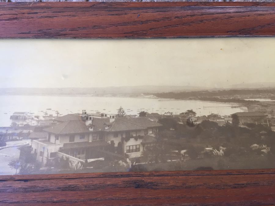 Vintage Framed Panoramic Photo Of Monterey's Protected Harbor Sepia Tone [Photo 6]
