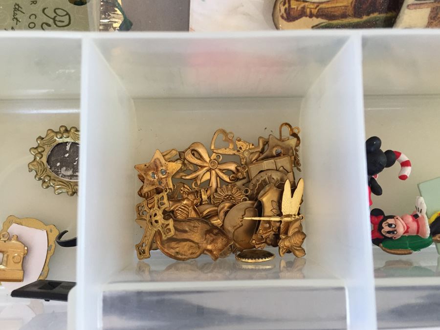 Large Collection Of Jewelry Making Items Including Jade, Turquoise, Agate, Carved Bone, Craft Supplies [Photo 37]